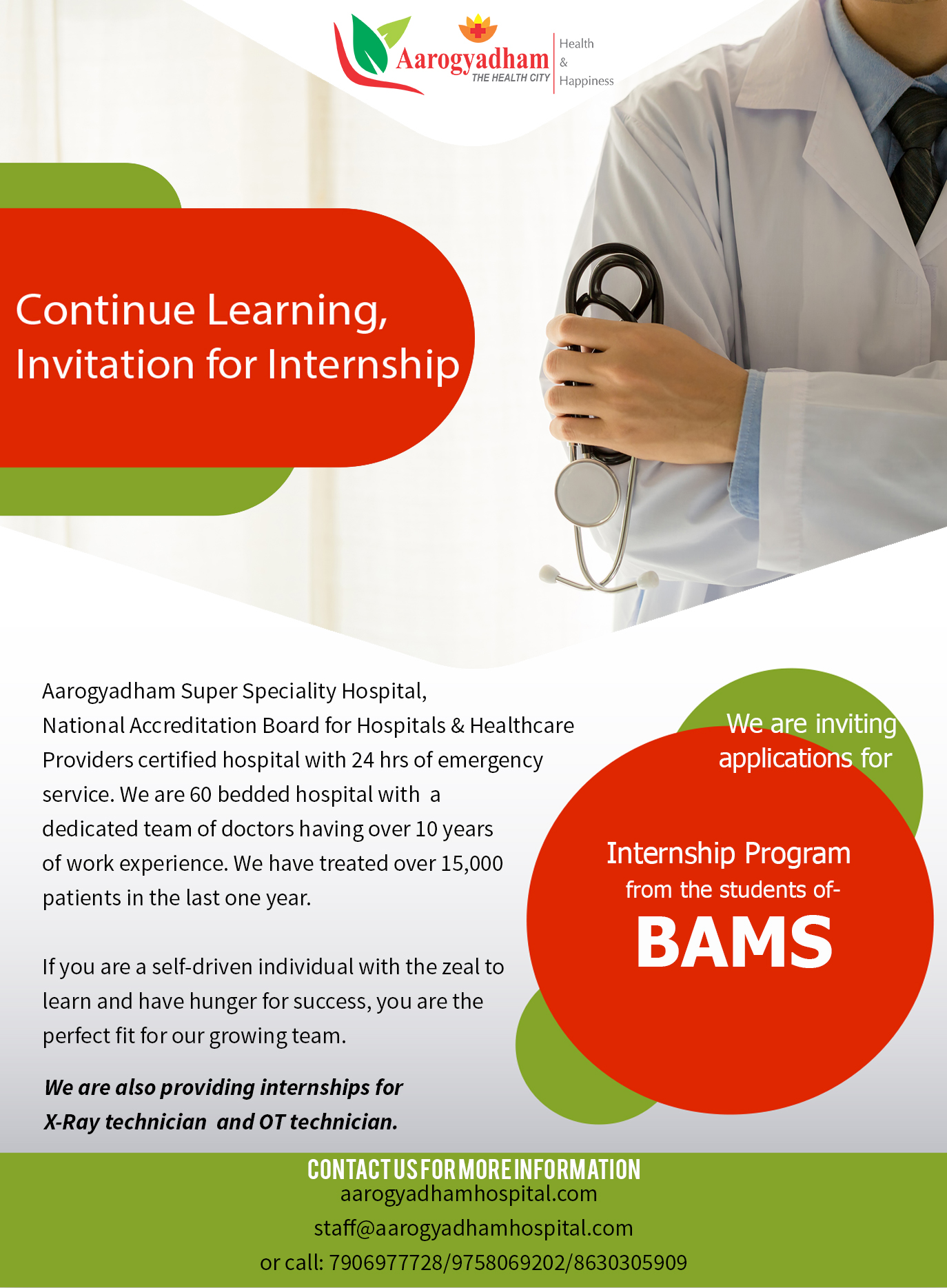 Internship Aarogayadham Hospital